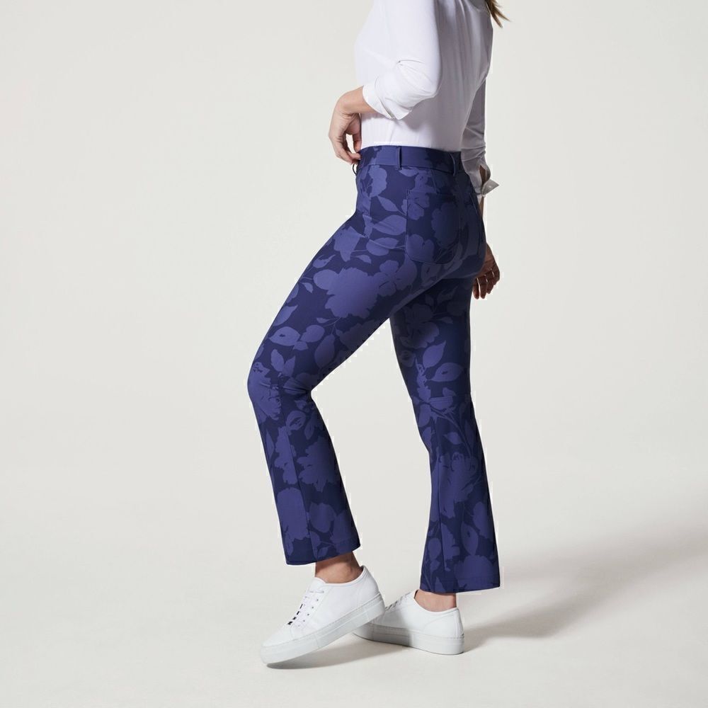 Spanx sunshine kick flare pant small floral print